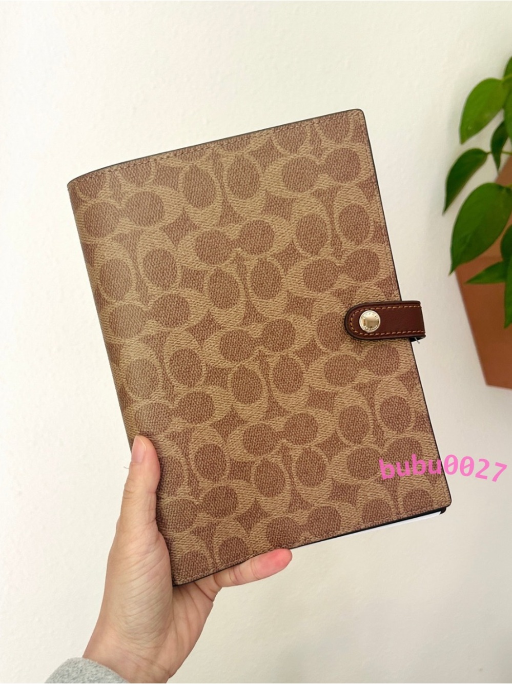 NWT🍋Coach Notebook Signature Canvas Tan Brown CZ198 Journal School Work Office
